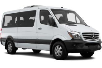 A white sprinter van